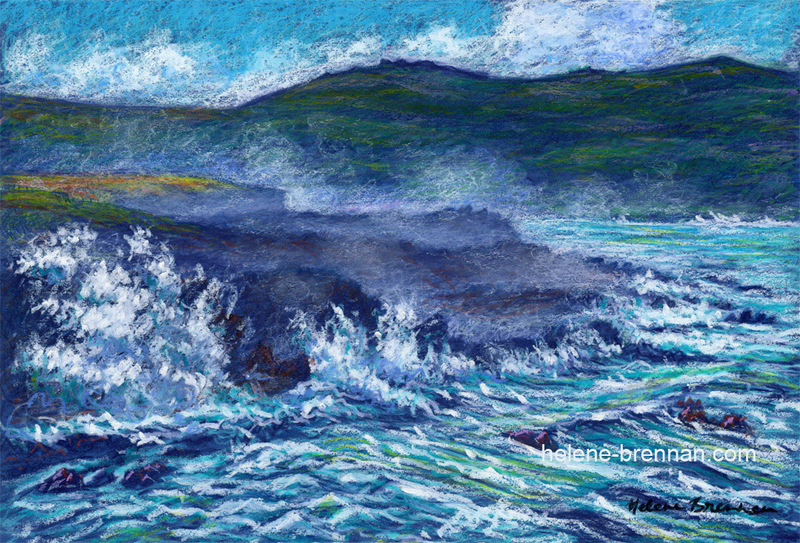 Atlantic Turbulence Painting:: Oil Pastel