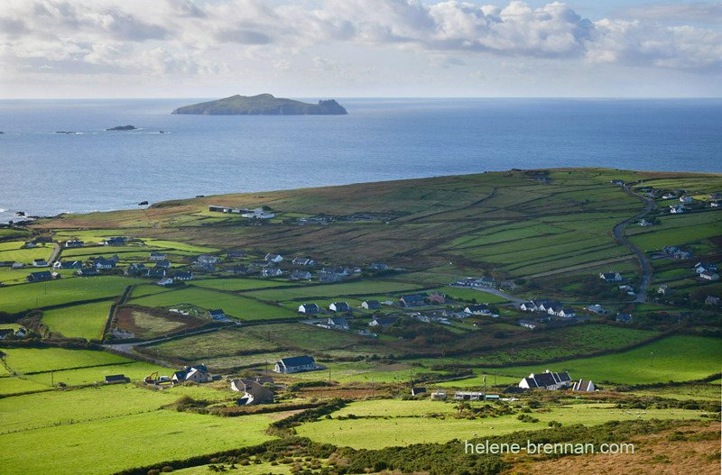 View of Dunquin and Sleeping Giant from path up Mount Eagle 0906 Photo