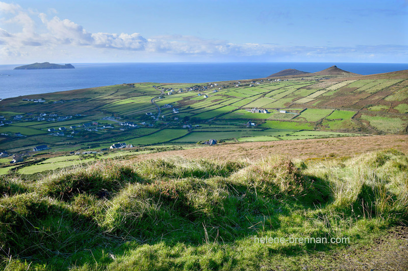 View of Dunquin and Sleeping Giant from path up Mount Eagle 0907 Photo