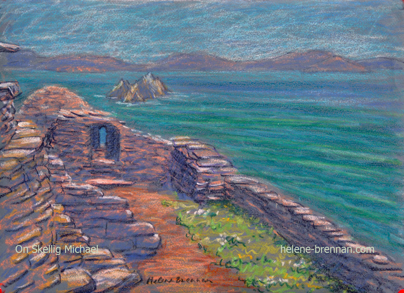 On Skellig Michael 033 Painting:: Oil Pastel